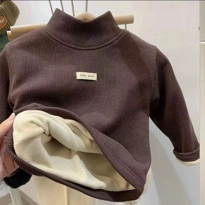 Children's Autumn Winter Half High Neck Pullover Long Sleeve