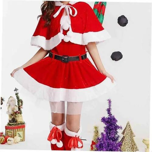 Christmas Female Halloween Party Uniform Santa Claus Costume