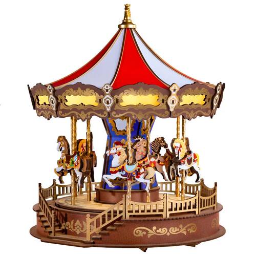 Robotime Rolife Classic Carousel Music Boxes Easy Assemble 3