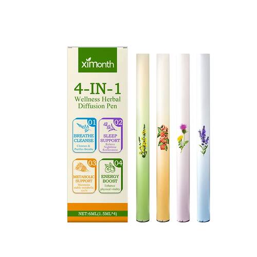 4-In-1 Herbal Diffusion Pen Set Boosts Energy Supports Sleep