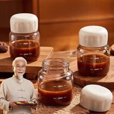 Portable Heat Resistant Glass Jar with Lid for  Storage