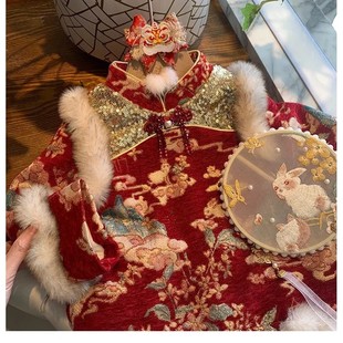 Clothing 2025 Girls Tang Year Winter Clo New