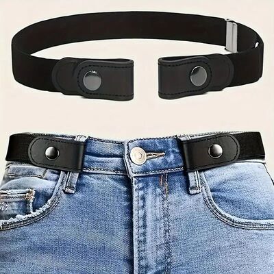 Traceless Invisible Elastic Belt Women's Belt Jeans Pants Me