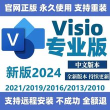 visio2024/2021/2019/2016/2013流程图软件专业版教程远程安装包