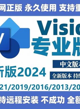 visio2024/2021/2019/2016/2013流程图软件专业版教程远程安装包