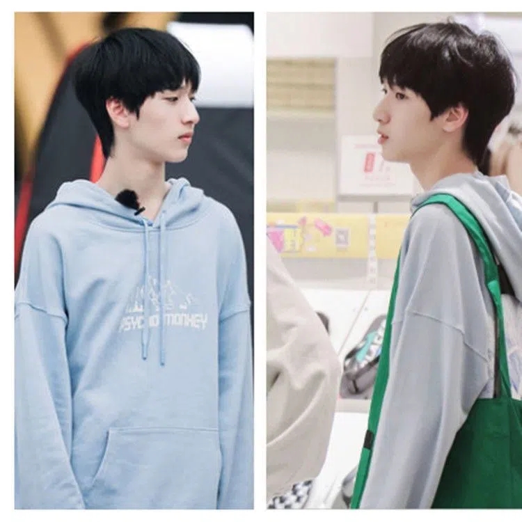 严浩翔同款潮牌刷漆卫衣女连帽