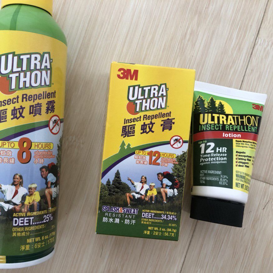 美国3m驱蚊膏户外是旅行博主推荐的ultra小盒子驱蚊喷雾ultrathon