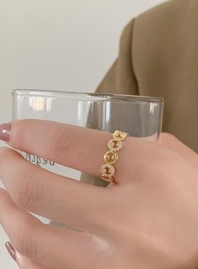 麻将戒指发财铜钱转运女