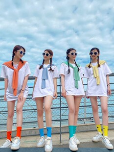 同色系闺蜜装夏装两件套毕业照衣服寝室姐妹装多人宿舍服拍照短袖