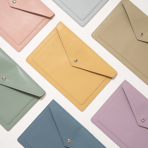 皮面文件袋大容量防水可印logo