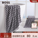 BOSS全棉速干亲肤提花logo礼品卫浴套装 方巾毛巾浴巾三件套礼盒装