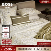 BOSS进口新品 全棉贡缎花瓣叶脉纹理轻奢四件套JADEITE BLOOM谧翡