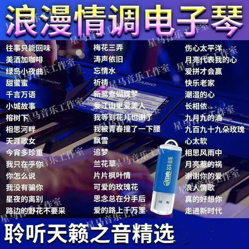 浪漫电子琴U盘经典歌曲好听纯音乐电子琴往事只能回味音频MP3优盘