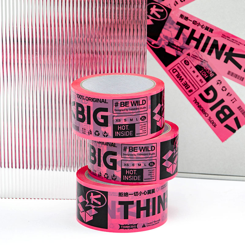 THINKBIG潮牌创意彩色胶带防水芭比粉色行李箱贴纸高级感个性打包