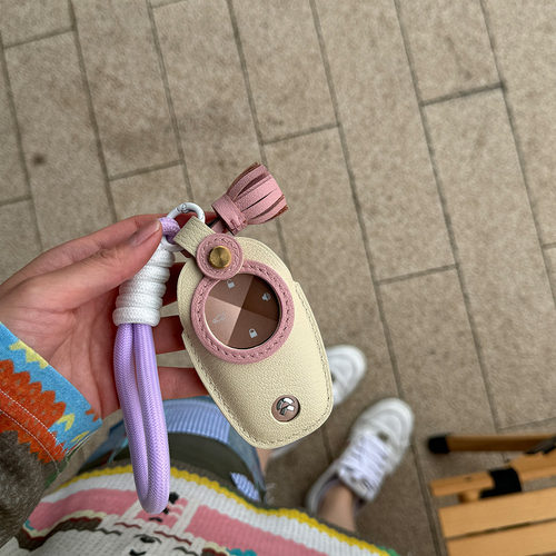牛皮手工车钥匙套设计定制