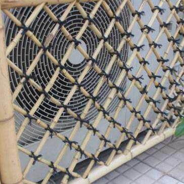 竹子空调外主机罩竹制置物架外机防护户外网格花架台遮阳防晒目隐
