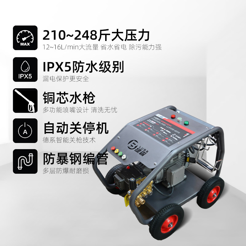 工业用7.5千瓦虎鲨高压洗车机