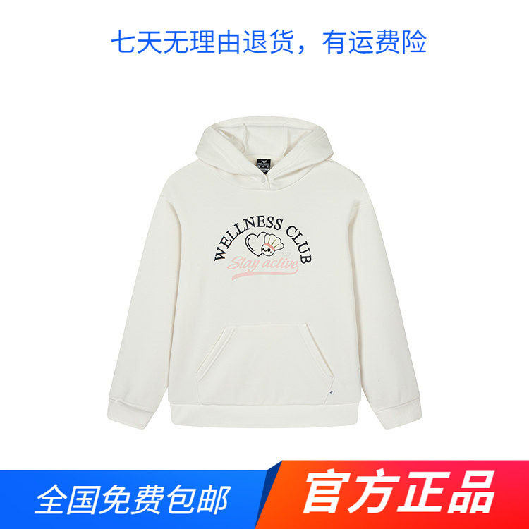 361度官方正品冬季新品运动卫衣女式可爱印花时尚帽衫百搭上衣