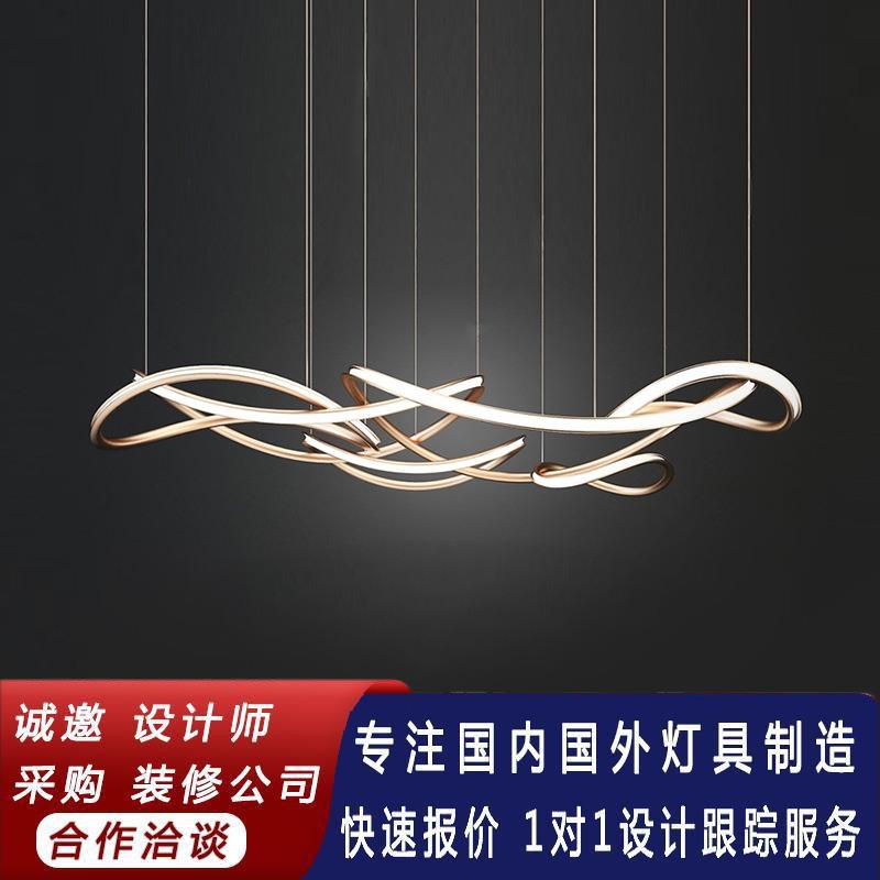 复式楼别墅客厅吊灯现代简约酒店大堂售楼部沙盘工程大厅吊灯