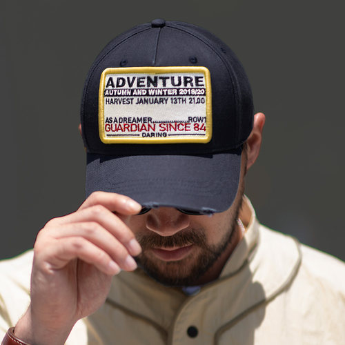 马登工装美式复古字母章仔棒球帽