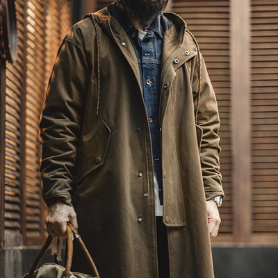 马登工装美式复古M51磨毛风衣