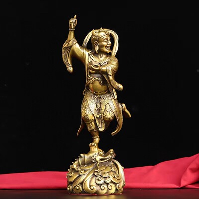 魁星踢斗黄铜摆件家居办公场所桌面金属装饰品实用送礼铜摆件钟馗