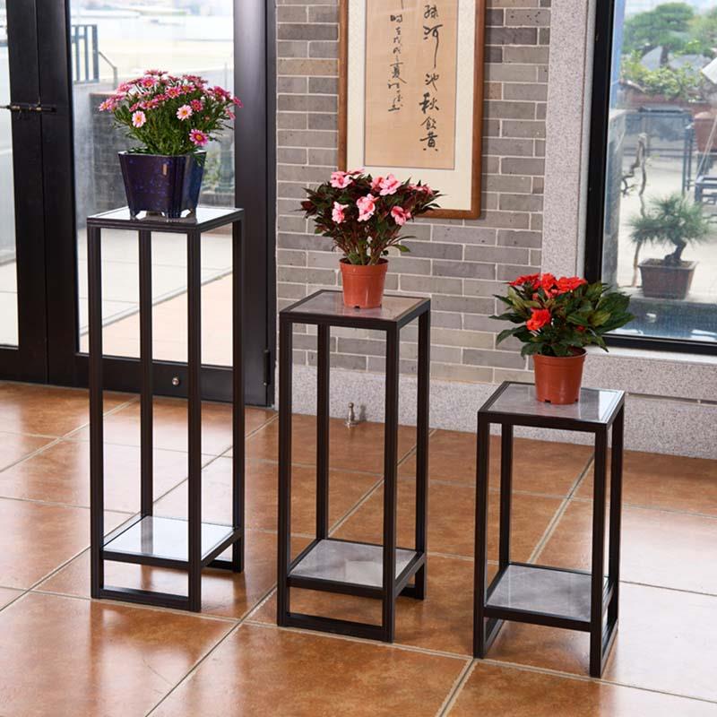 铝合金花架子花几客厅中式彷古落地式盆景植物架阳台户外盆景架子