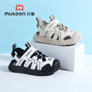 牧童童鞋2025夏季款男款潮流包头护趾防滑运动风儿童溯溪鞋凉鞋