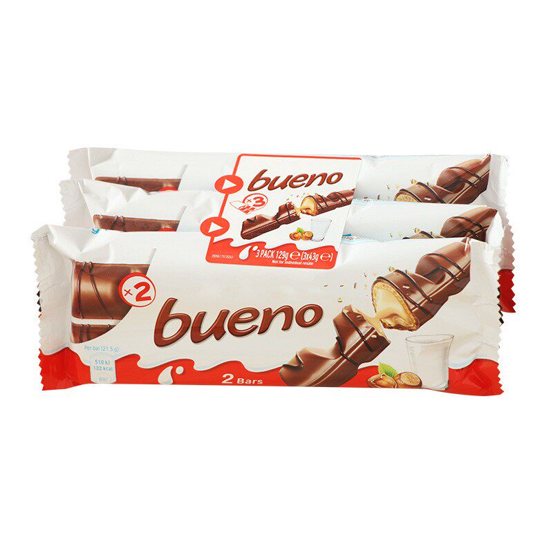 意大利  健达缤纷乐 榛果威化巧克力网红小休闲食品 43g*3包 129g