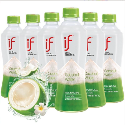 泰国进口 if纯椰子水 夏季果汁饮品nfc 饮料无添加0脂 350ml