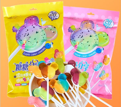 欢乐猴棒棒糖双色双层糖