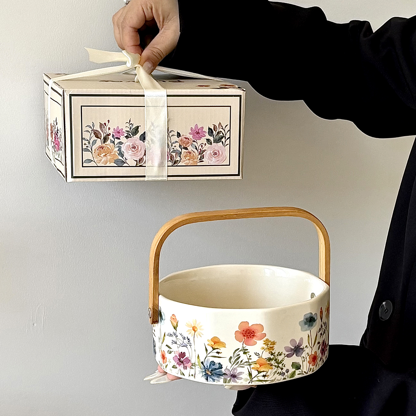 高颜值陶瓷水果篮客厅家用水果盘