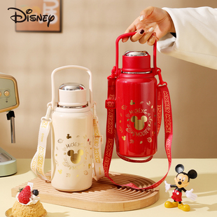 户外保温杯 简约便携冬季 迪士尼保温壶1.2L 创意米奇大容量保温壶