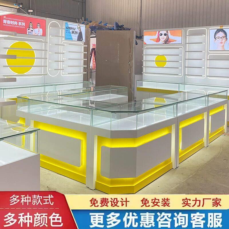 眼镜展示柜柜台眼镜柜烤漆中岛柜货架展示架矮柜眼镜店展柜定制