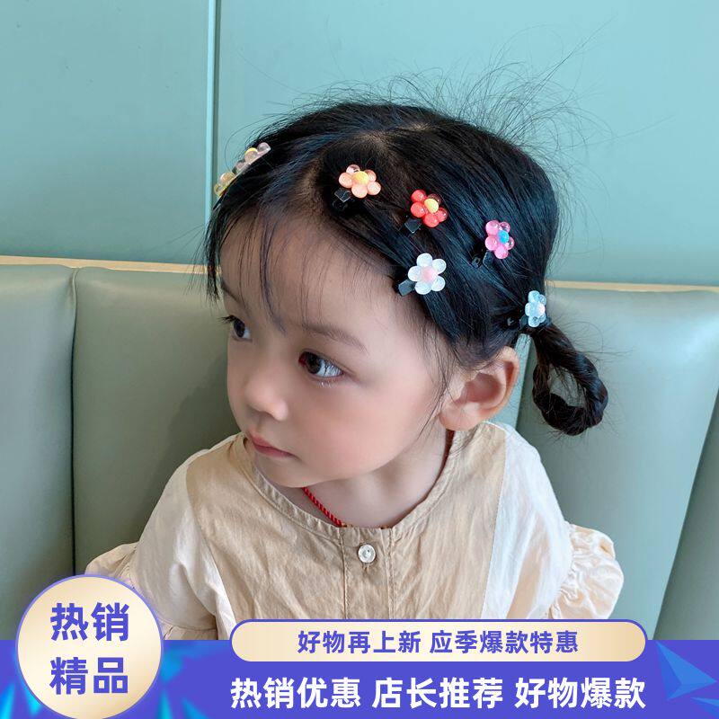 糖果色儿童小发夹日系少女花朵