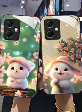适用于红米note12手机壳note12pro+新款保护套redmi全包Note可爱proplus玻璃22101317C卡通兔22101316UC女潮
