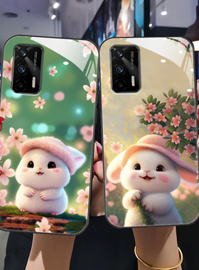 适用于realmegtneo手机壳oppo真我GT新款保护套q3pro全包realme防摔rmx3031卡通兔RMX2202可爱q3p创意女gt潮