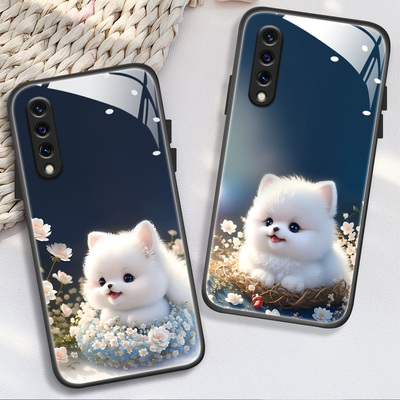 适用于小米cc9pro手机壳micc9新款M1906F9SCl钢化玻璃壳M1910F4E高级xiaomi9cc个性女款M1904F3BC卡通狗狗潮