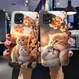 适用于iqoou3手机壳iqoou5/iqoou1x/iqoou3x新款钢化玻璃壳V2065A高级VIVO卡通V2061A女款个性V2106A全包软边