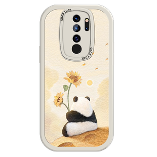 适用于红米note8Pro手机壳M1906G7E新款redmi液态硅胶软壳nt8por高级闹特8卡通熊猫hongmi个性超薄男女情侣款