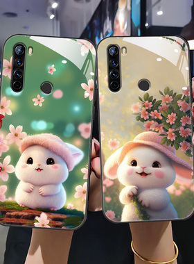 适用于红米note8Pro手机壳note8新款保护套M1908C3JE潮流NOTE个性8钢化玻璃redmi卡通兔M1906G7E超薄8p创意女