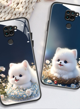 适用于红米12c手机壳redmi10x5g新款10x钢化玻璃壳10c创意卡通狗狗22120RN86C女款M2004J7AC个性高级4G版全包