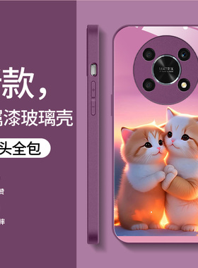 适用于荣耀x30手机壳华为新款液态玻璃壳honor30时尚高级女款DY-AN00创意荣誉卡通可爱猫咪hw全包rongyao超薄