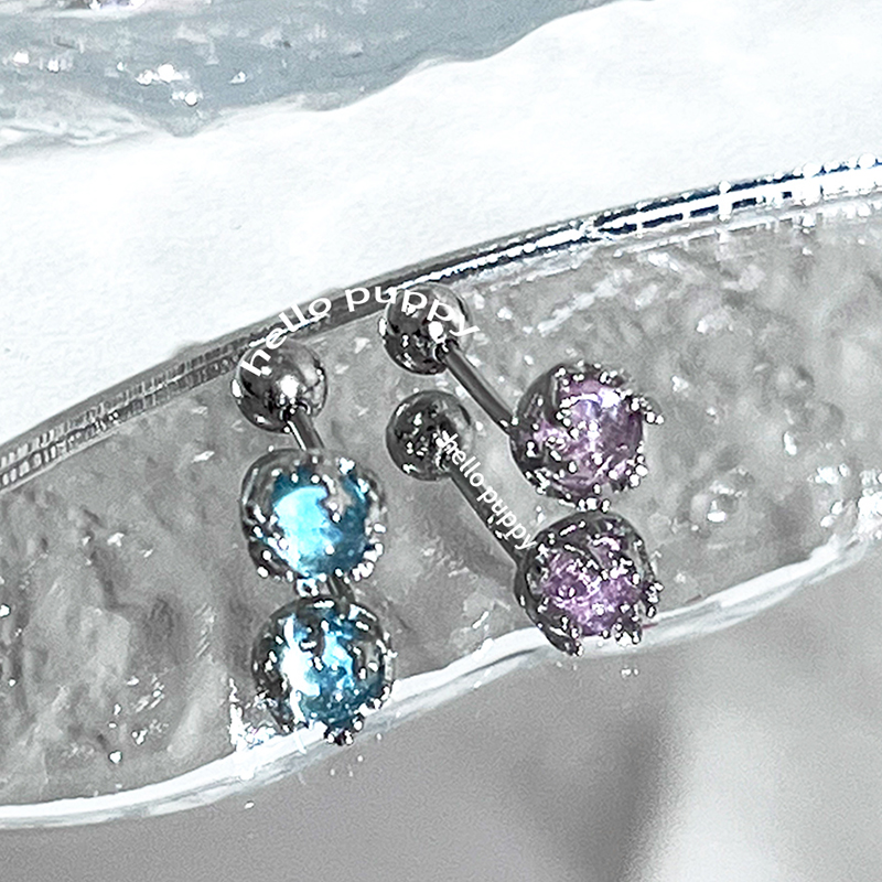 hello puppy 超美~月光石螺丝拧睡觉免摘耳骨钉耳钉梦幻森系少女