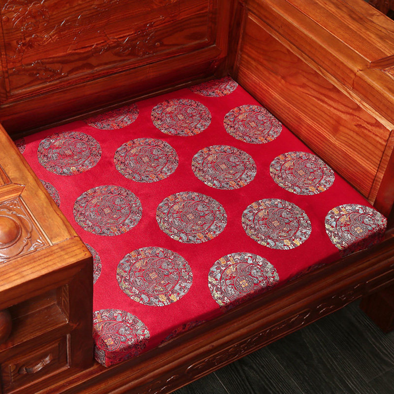 乳胶实木椅子坐垫中式红木沙发垫可定制太师椅圈椅座垫防滑可拆洗