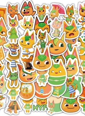 120张acnh tangy涂鸦贴纸电动车diy装饰汽车行李箱手机壳水杯贴画