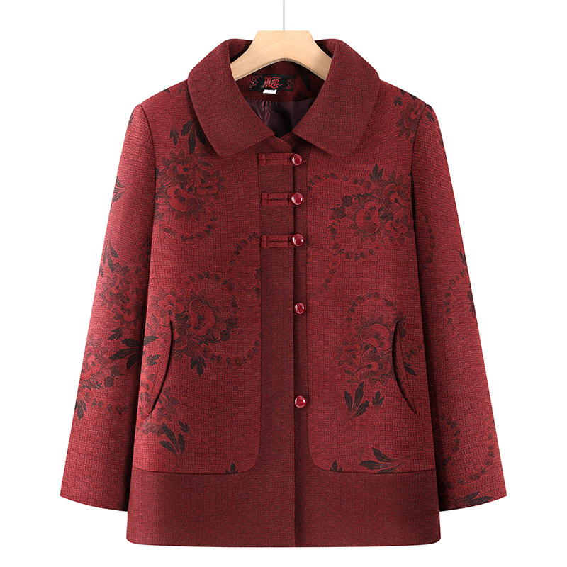 中老年春秋装女奶奶外套