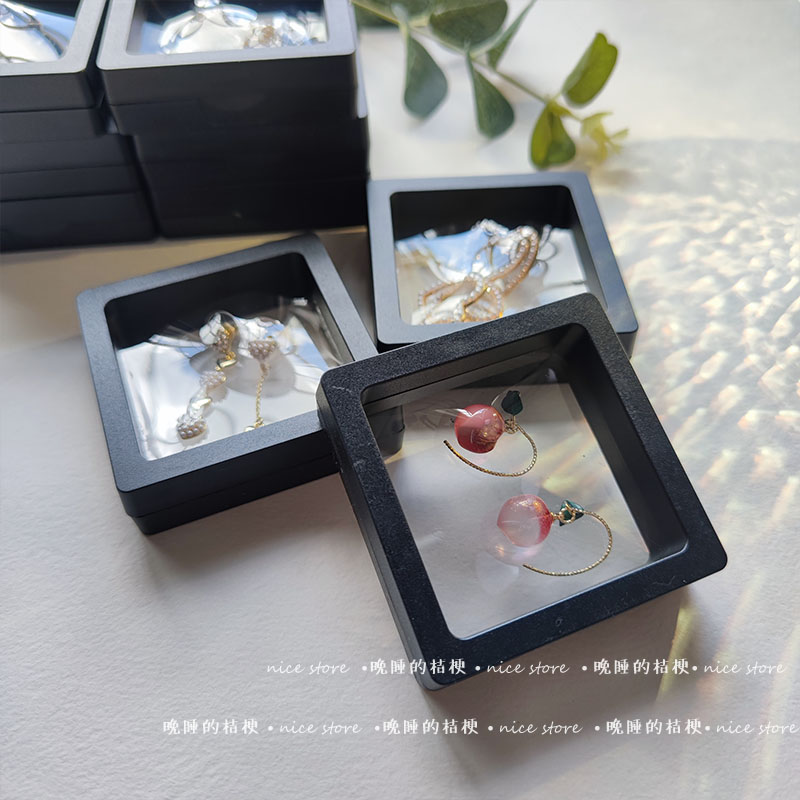 晚睡桔梗闭眼透明薄膜戒指悬浮
