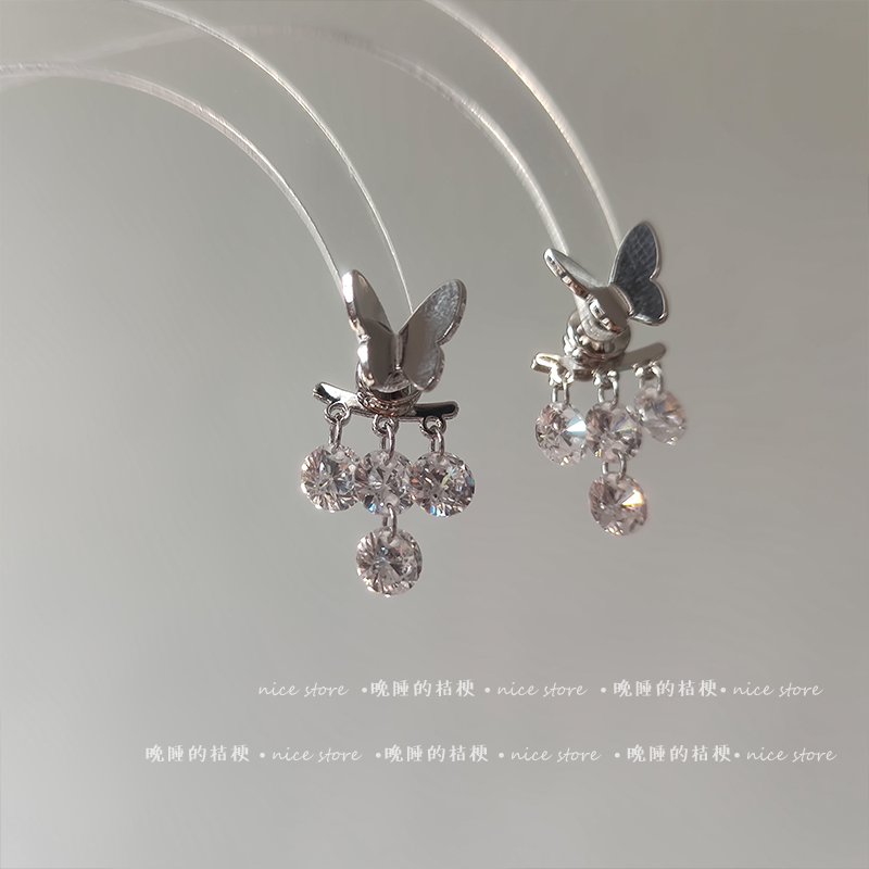 售完无补｜超仙！小蝴蝶  小仙女蝴蝶耳饰超仙锆石流苏耳环