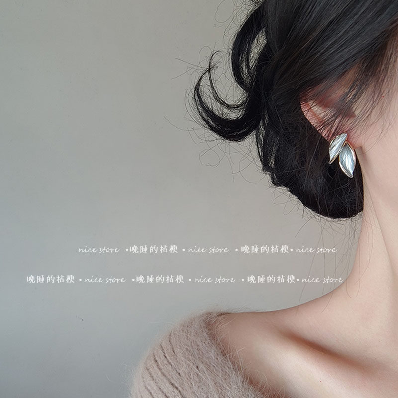 晚睡的桔梗｜高级感双色叶子耳环 复古气质耳钉 ins风小众耳饰,饰品/流行首饰/时尚饰品新,耳环,淘宝优惠券,粉丝福利购,淘宝优惠卷